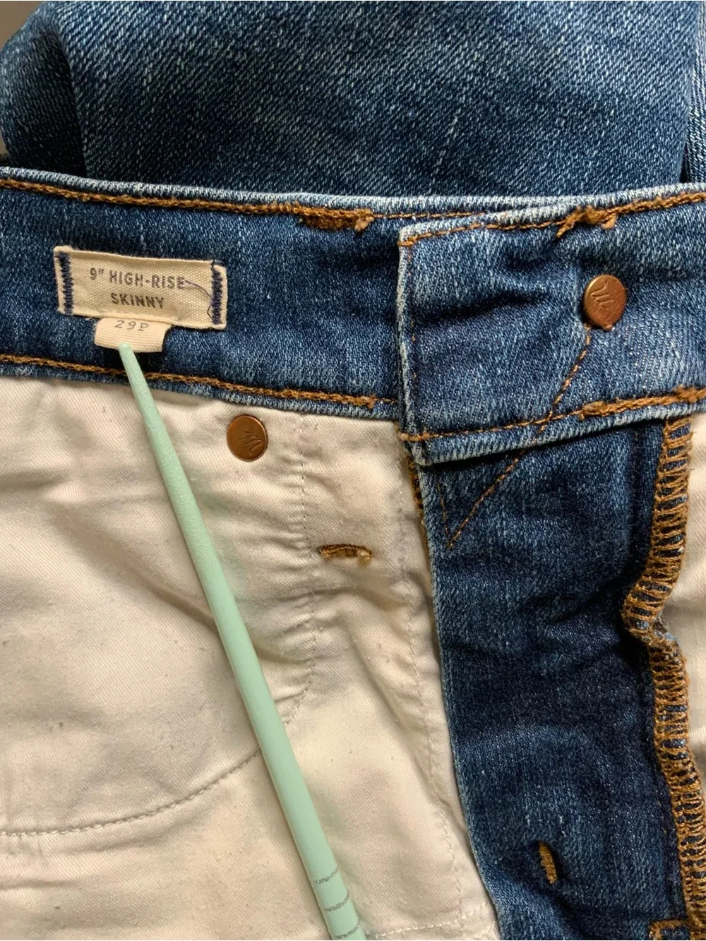 Madewell Jeans Lot of 2 Size 29 Petite High Rise Skinny Curvy Distressed Denim